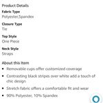 Shade & Shore  Women’s One Piece Swimsuit Black & White Striped Size XL Photo 2