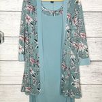 R & M Richards Light Blue Floral Jacket Dress 2 Piece Set Size 12 Photo 13