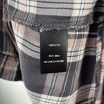 Torrid  Plaid Button-Front Crop‎ Babydoll Blouse in Grey Pink Size 2X Photo 6