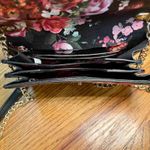 Black Floral Vegan Leather Mini Crossbody Bag Photo 7