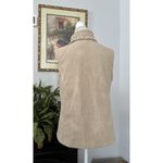 Frost Large Beige Full Zip Thick High Neck Fleece Vest Sleeveless Pocket Zip Photo 5