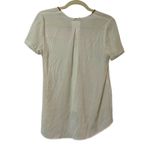 Maje Womens White Beaded V Neck Short Sleeve Hi Low Blouse Womens M Silk Boho Photo 1