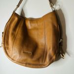 Michael Kors Julia Medium Leather Acorn Tan Shoulder Handbag Purse Photo 3