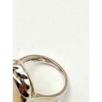 Mother of Pearl Sterling Silver Handmade Statement Ring Size 8.75 Photo 4