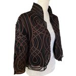 Vintage Talk of the Walk Mesh Ribbon Blazer M Gorgeous Details New Black Size M Photo 2
