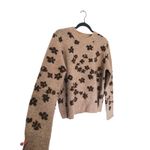 Magnolia Boutique Floral Daisy Chunky Sweater M/L Brown Indie Cozy Cottagecore Size M Photo 4