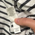 J.Jill Classic Black/White Striped Long Sleeve Relaxed Fit Button Photo 11