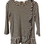 J.Crew  STRIPED RUFFLE LONG SLEEVE SHIRT Photo 0