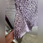 Talbots Purple sand dollar design silk blend top Blouse women’s size 4 petite Photo 4