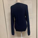 Kenneth Cole  New York Navy Blue V-neck Long Sleeve Ribbed Sweater Photo 10