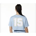Alphalete  Women’s Varsity Crop - Light Blue Size Medium Photo 1