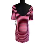 Tommy Jeans Pink and Navy Striped T Photo 2