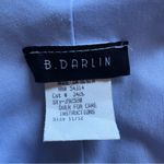 B Darlin 90s Vintage B. Darlin Pastel Sky Blue Crinkle Chiffon Cowl Neck Midi Slip Dress Photo 2