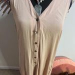 Kittenish Linen Look Wide Leg Jumpsuit w/ V-neck Sleeveless Design Flowy Sz M Photo 2