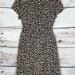 Loft Ann Taylor Size S Leopard Animal Print Fit & Flare Dress w/ Tie Belt Photo 1