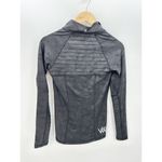 HPE Black Metallic Bronze 1/4 Zip Moto Jacket Pullover Textured Women Small Photo 1