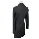 AFRM Black Long Sleeve Rib Knit Collar Button Down Mini Shirt Sweater Dress Sz M Size M Photo 3
