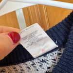 Vintage Cabin House Tree Landscape Knit Button Up Cardigan Sweater L Blue Size L Photo 2