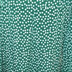 Green button up blouse with cute tiny flower design! Size L Photo 7