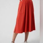 Athleta  Savannah Travel Activewear Midi Skirt Orange Red Size Medium Photo 0