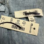 Madewell NWT  Women's Size 12 Blue Splitneck Mini Dress Summer Linen Photo 7