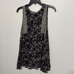 Umgee  Chloe, black white and green floral print tank top Photo 1
