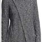 G.H. Bass &Co. G H Bass Women's Black and Gray Asymmetrical Zip Knit Jacket Sz M - L Photo 1