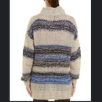 BCBGMAXAZRIA $298 NWT  Sz2XS STRIPED OVERSIZED MOHAIR TUNIC SWEATER CERULEAN Photo 7