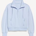 Old Navy  Women's Sky Blue Half-Zip Hoodie Photo 9