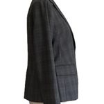 Talbots  Women Gray Plaid Button Front Wool Blend Lightweight Blazer Jacket Sz 6 Photo 3