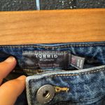 Torrid Women’s  Dark Wash Distressed High Rise Straight Blue Denim Jeans Photo 3