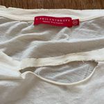 n:philanthropy N philanthropy white distressed long sleeve tee shirt Photo 1