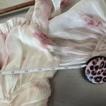 Chic Floral Long Sleeve Dress Size S Tan Photo 7