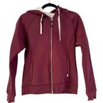 Burton Purple Sherpa Lined Full Zip Hoodie Sweatshirt Women’s Size Small Photo 0