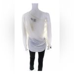 Pinko Silk Diana One Cold Shoulder Long Sleeve Blouse Shirt NWT $295 & freeGIFT! White Photo 2