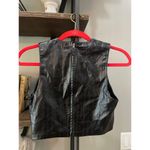 Good American  Better Than Leather Faux Leather Top Black Womens Size 0 XS Photo 6
