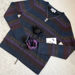 Casual Paper parachute multicolored striped glittery long sleeve top Multi Size M Photo 6