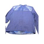 Peter Nygard Studded Ruffle Leather Knit Sweater Jacket Royal Blue Size M Photo 3