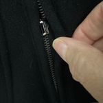 Liz Claiborne Classic Black Wool Blend Coat with Zip Pockets Red Lining Size 14 Photo 9