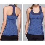 Lululemon  Size 4 Blue Heathered Racerback Tank Top Workout Yoga Fitness Athletic Photo 1