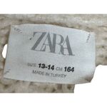 ZARA Women's Sweater Shawl Chunky Snap Buttons Long Sleeve Cream Sz. 13-14 Photo 3