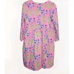 Lilly Pulitzer Loran Dress Prosecco Pink Tigress Garden Womens size M Cotton Photo 5