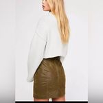 Free People  brown leather mini skirt 2 Photo 1