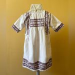 Whistles Selina Embroidered Frayed Cotton Sack Dress Mini Ivory Size 2 Small Photo 6