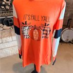 SheIn Orange Fall Long Sleeve Tee Photo 1