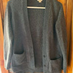 Fossil Classic Grey Button-Up Cardigan Sweater with Pockets Casual Knitwear Photo 0