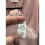 Entro  V Neck Dolman Sleeve Peplum Blouse Pink Size Large Wrinkle Texture Photo 3