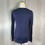 J.Crew  Navy Blue Long Sleeve Pink Flamingo Graphic Knit Sweater Top XS Photo 4