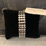 Sonoma Rhinestone Silver Toned Stretch Bracelet Photo 0