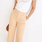 Madewell  | The Perfect Vintage Wide Leg Khaki Tan Crop Pants, Desert Dune, 24 Photo 0